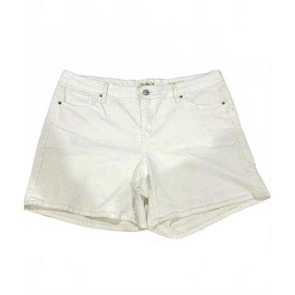 Jessica Simpson Pants - Jessica Simpson White Soft Stretch 6” Inseam Forever Denim Shorts Size 18W
